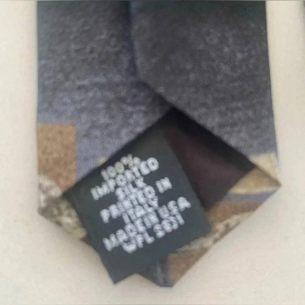 Louis‎ Feraud 100% Silk Tie. Handsome/Sophisticated Gray, Brown, Beige. No Marks